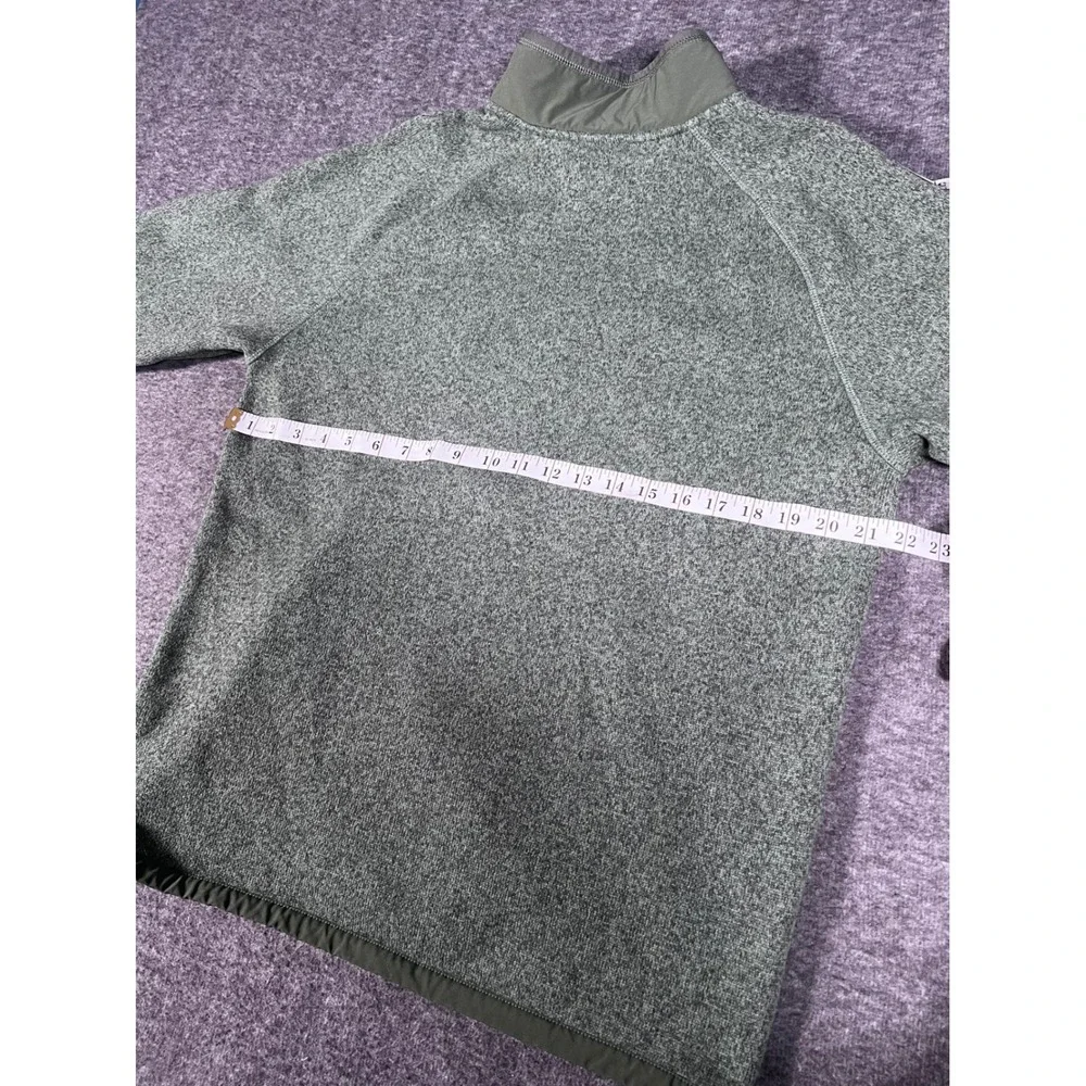 The North Face Gordon Lyons 1/4-Zip Fleece Sweater Mens Medium Heathered Green